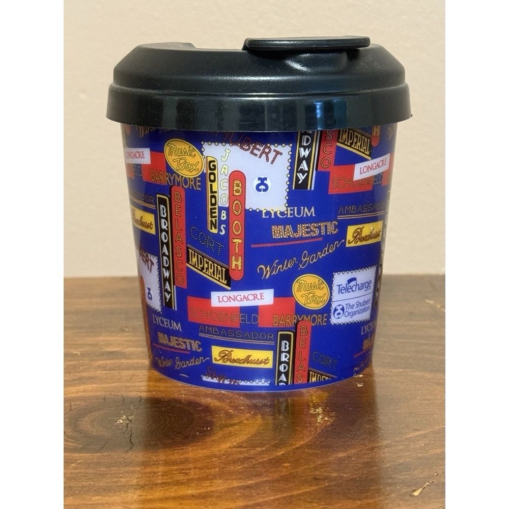 Broadway Small Cup Souvenir Plastic Cup +LID  10Oz Likacup